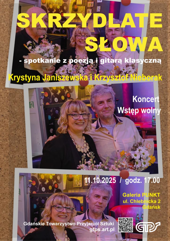 „Skrzydlate słowa – spotkanie z poezją i gitarą  klasyczną” | Krystyna Janiszewska i Krzysztof Nieborak